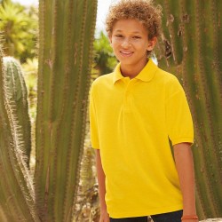 Plain Kids 65/35 piqué polo Fruit Of TheLoom White 170gsm, Colours 180gsm GSM