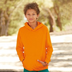 Kids Plain Sweatshirt Lightweight Hooded Fruit of the Loom 240 GSM