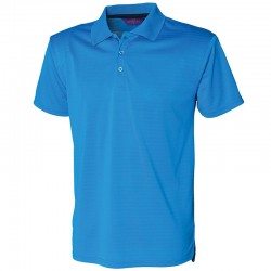 Plain Cooltouch® textured stripe polo Henbury 180 GSM