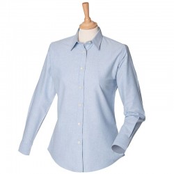 Plain long sleeved Oxford Women's classic Henbury 170 GSM