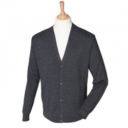 Plain V Neck Cardigan Lightweight Henbury