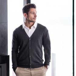 Plain V Neck Cardigan Lightweight Henbury