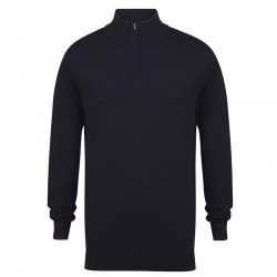 Plain 1/4 zip jumper Henbury 12 Gauge GSM