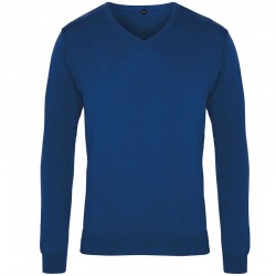 Plain V Neck Sweater Knitted Premier