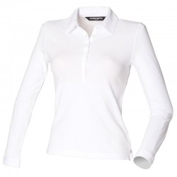 LADIES LONG SLEEVE STRETCH POLO SHIRT Skinnifit 200 GSM