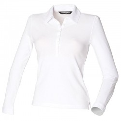 LADIES LONG SLEEVE STRETCH POLO SHIRT Skinnifit 200 GSM