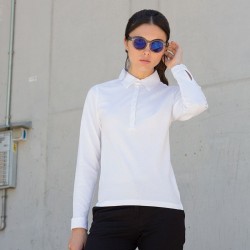 LADIES LONG SLEEVE STRETCH POLO SHIRT Skinnifit 200 GSM