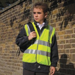 Plain high-viz vest EN1150 Class 2 approved Junior Safeguard 120 GSM