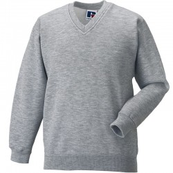 Plain Sweatshirt V Neck Russell 295 GSM