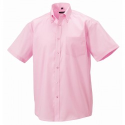 Plain Non-Iron Shirt Short Sleeve Russell 120 GSM