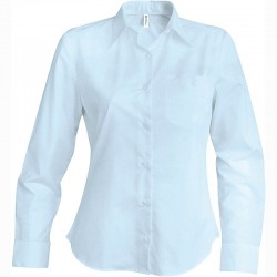 Plain Women's long sleeve easycare Oxford Kariban White 130gsm, Colours 135gsm