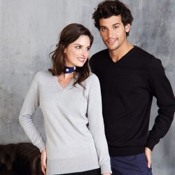 Plain jumper V-neck KARIBAN 290 GSM