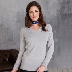 Plain V Neck Sweater Ladies Cotton Acrylic Kariban 290 GSM