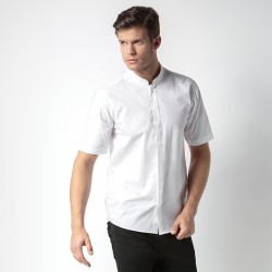 Plain Collar Shirt Short Sleeve Mandarin Kustom Kit 115 GSM