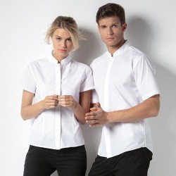 Plain Collar Shirt Short Sleeve Mandarin Kustom Kit 115 GSM