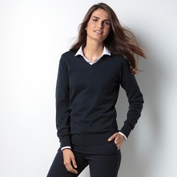 Plain Sweater Ladies Arundel V Neck Kustom Kit