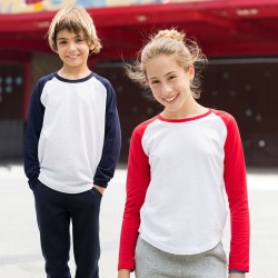 Plain T-Shirt Long Sleeve Skinnifit 140 GSM Kids