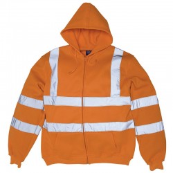 Plain Hi-vis zip hoodie Yoko 280 GSM