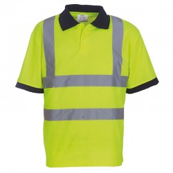 YOKO Hi vis short sleeve polo 210GSM