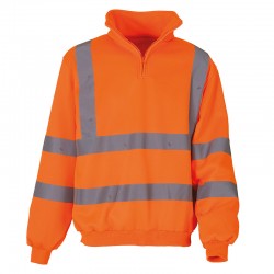 Plain Hi-vis ¼ zip sweatshirt Yoko 280 GSM