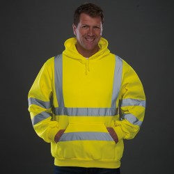 Plain Hi-vis pull-over hoodie Yoko 280 GSM