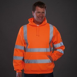 Plain Hi-vis pull-over hoodie Yoko 280 GSM