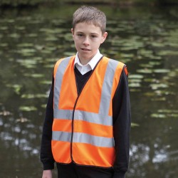 YOKO Kids Hi vis 2 band waistcoat