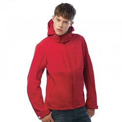 Plain Hooded softshell /men B&C