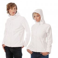 Plain Hooded softshell /men B&C