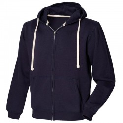 Plain Sweatshirt Zip Hooded Front Row 330 GSM