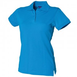 Plain Polo Shirt Ladies Stretch Pique Henbury 200 GSM