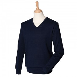 Plain V Neck Sweater Lightweight Henbury