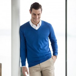 Plain V Neck Sweater Lightweight Henbury