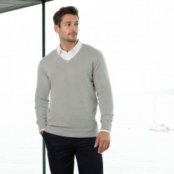 Plain V Neck Sweater Lightweight Henbury