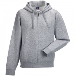 Plain Authentic zipped hooded sweat Russell 280 GSM