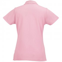 Plain Polo Shirt Ladies Pique Russell White 195 gsm Cols 200 GSM