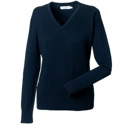 Plain V Neck Sweater Collection Ladies Russell 275 GSM