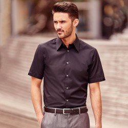 Plain Tencel Fitted Shirt Short Sleeve Russell 136 gsm