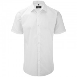 Plain Shirt Short Sleeve Stretch Russell Black 130 gsm White 125 GSM