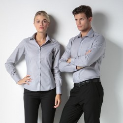 Plain Business Shirt Ladies Long Sleeve Kustom Kit 105 GSM