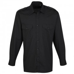 Plain Pilot Shirt Long Sleeve Premier 105 GSM