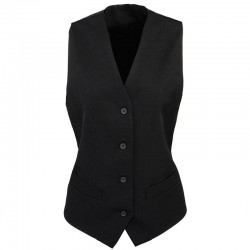 Plain Waistcoat Ladies Lined Premier 185 GSM