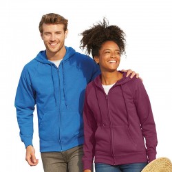 LADY FIT LIGHTWEIGHT ZIP HOODED SWEATSHIRT Fruit of the Loom 240 GSM