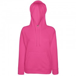 Plain sweatshirt Lady-fit lightweight hooded FRUIT of the LOOM 240 GSM