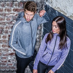 Plain Lightweight running hoodie with reflective tape Tombo 180 GSM