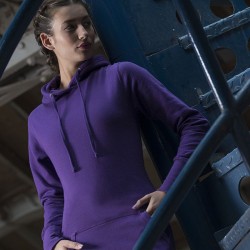 Plain hoodie Girlie longline Awdis 280 GSM