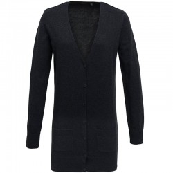 Plain Women's longline knitted cardigan Premier 12 Gauge