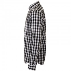 Plain Cotton Shirt Long Sleeve Checked Front Row 140 GSM