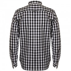 Plain Cotton Shirt Long Sleeve Checked Front Row 140 GSM