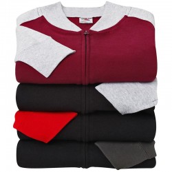 Plain Lightweight baseball sweatshirt jacket Fruit Of  The Loom 240 GSM